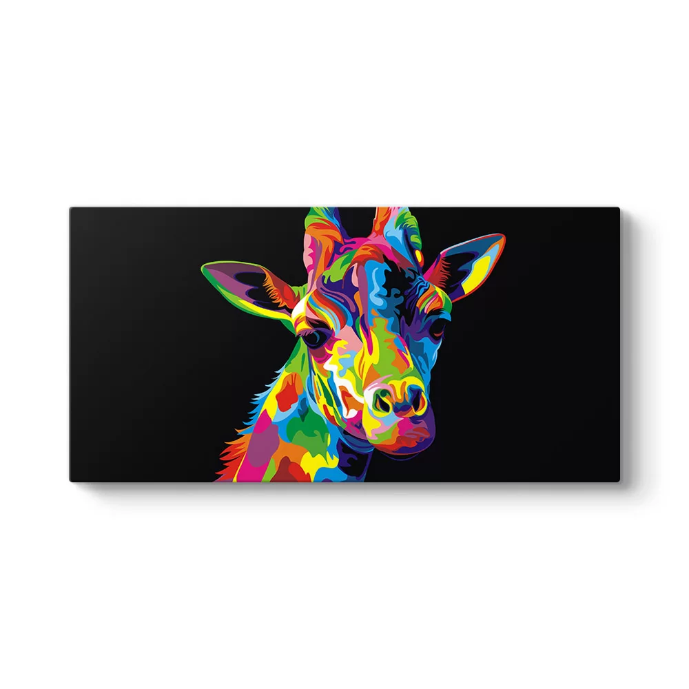 Colorful Giraffe Tablosu - Model 5